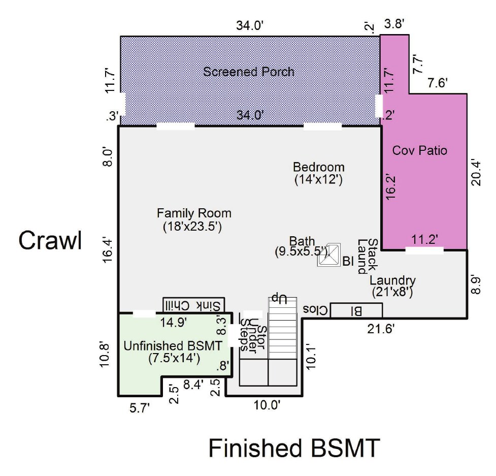 Terrace level floor plan